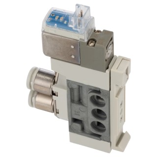 SMC Pneumatic Solenoid Valve 5/2 Solenoid Rc 6 mm One-Touch Fitting 24V DC 0.4W Die Cast Zinc Body  SY3000