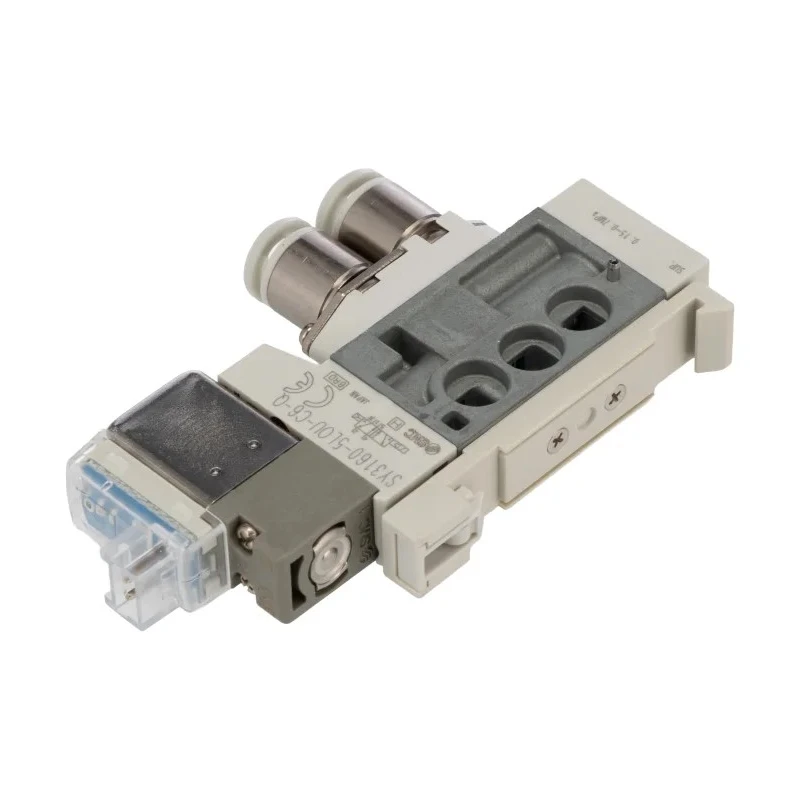 SMC Pneumatic Solenoid Valve 5/2 Solenoid Rc 6 mm One-Touch Fitting 24V DC 0.4W Die Cast Zinc Body  SY3000