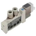 SMC Pneumatic Solenoid Valve 5/2 Solenoid Rc 6 mm One-Touch Fitting 24V DC 0.4W Die Cast Zinc Body  SY3000