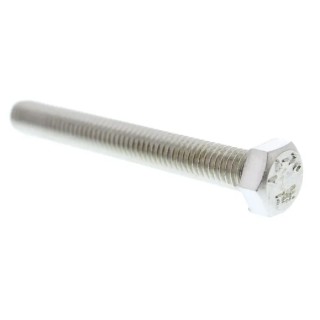 RS PRO Plain Stainless Steel Hex Bolt M5 x 40 mm DIN 933 316 A4 Stainless Steel 263-2255