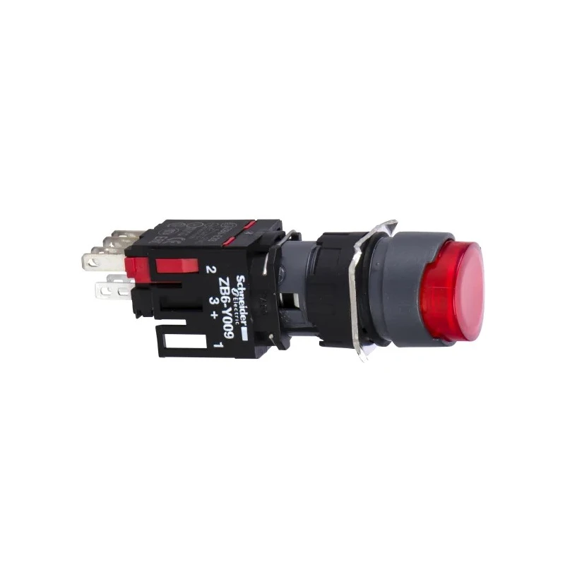 Schneider Electric Harmony XB6 Series Illuminated Push Button Switch, Spring Return, Panel Mount, 16 mm Cutout XB6AE4B2B