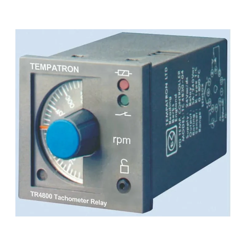 Tempatron Monitoring Relay SPDT DIN Rail Mount 24 V dc 5 to 10000 rpm TR4801-02-110/240VAC