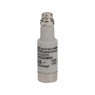 Mersen 6A 400V AC Ceramic Body D01 Neozed Fuse High Breaking Capacity B215695 / D01GG40V6