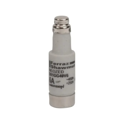 Mersen 6A 400V AC Ceramic Body D01 Neozed Fuse High Breaking Capacity B215695 / D01GG40V6