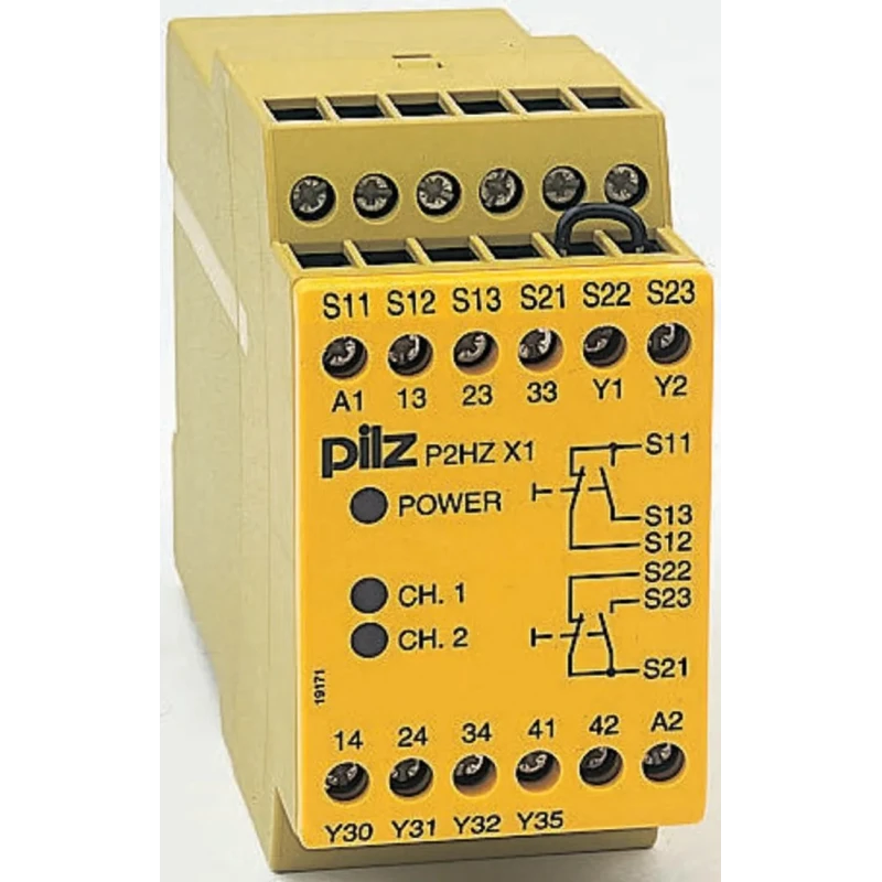 Pilz P2HZ X1, 115V AC Safety Relay with 3 Safety Contacts and 1 Auxiliary Contact P2HZ