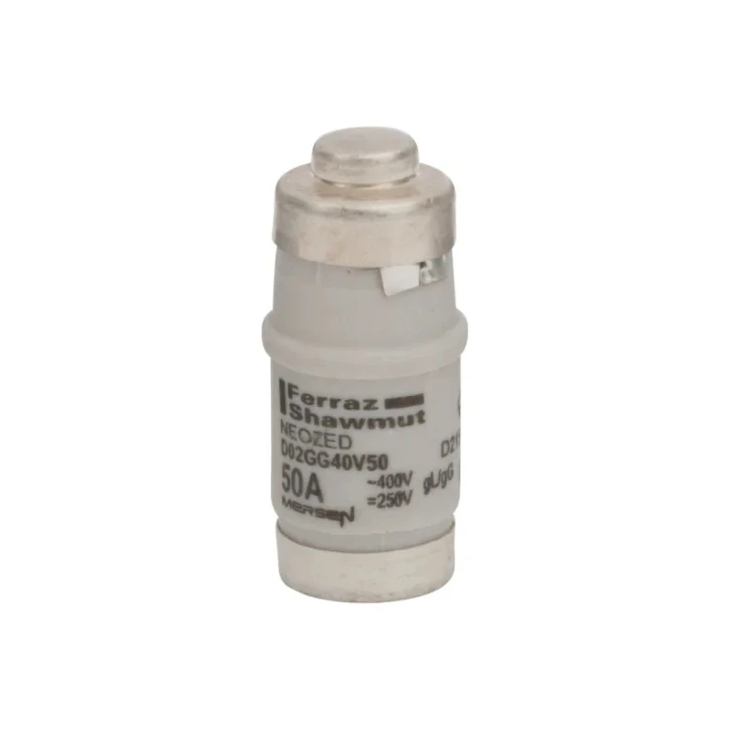 Mersen 50A 400V AC Ceramic D02 Neozed Fuse with 50kA Breaking Capacity D215191 / D02GG40V50