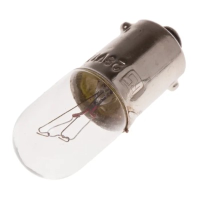 RS PRO BA9S Clear Indicator Light, 28V, 100mA, 1000h Lifespan BA9S