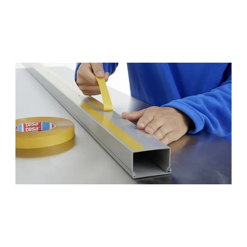 Tesa Transparent Double Sided Plastic Tape 50mm x 50m, Polypropylene Backing, Acrylic Adhesive, 13.5N/cm 51970-00016-00