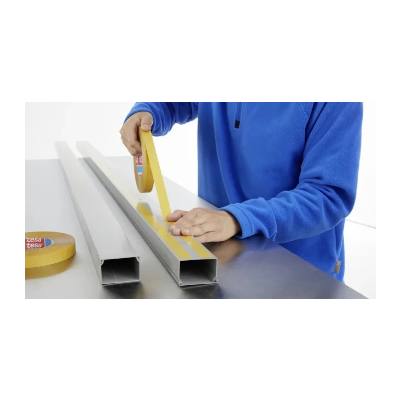 Tesa Transparent Double Sided Plastic Tape 19mm x 50m 0.22mm Thickness, 13.5N/cm Adhesion Strength, 50N/cm 51970-00022-00