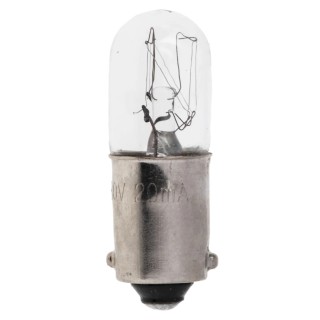 RS PRO Clear Indicator Light with BA9S Base, 130V, 20mA, 2.6W Power, 3000h Lifespan BA9S