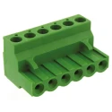 TE Connectivity Buchanan Series Pluggable Terminal Block 6-Contact 5.08 mm Pitch Right Angle Mount 300V AC 15A 796634-6