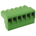 TE Connectivity Buchanan Series Pluggable Terminal Block 6-Contact 5.08 mm Pitch Right Angle Mount 300V AC 15A 796634-6