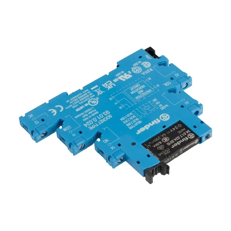 Finder 38 Series Electromechanical Interface Relay, DIN Rail Mount, 24V AC/DC Coil, SPDT Contact, 12mA Coil 38.51.0.024.0060