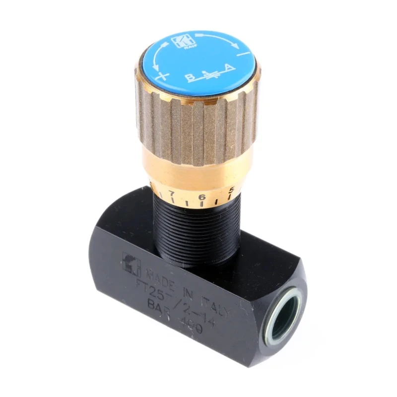 RS PRO In Line Mount Mounting Hydraulic Flow Control Valve, G Connection, 400 bar Pressure, 25 L/min Flow Rate 390-7673