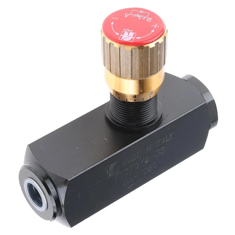 RS PRO Hydraulic Flow Control Valve In Line Mounting G Thread 3/8 in Port 25L/min 390-7869