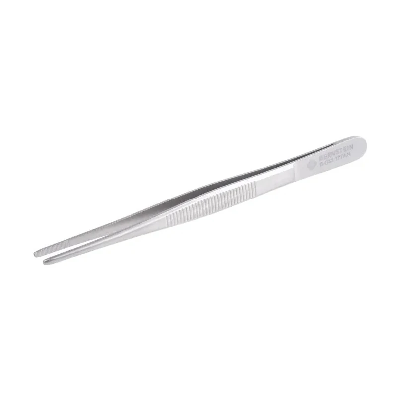 Bernstein 145mm Stainless Steel Rounded ESD Safe Tweezer 5-036