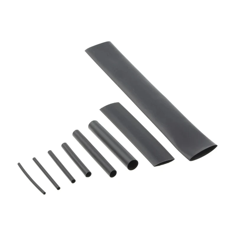 RS PRO TE Connectivity Heat Shrink Tubing Black Flame Retardant Polyolefin 2:1 Ratio RNF-100-KIT-BLACK