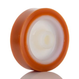 LAG Orange, White Polyurethane Medium Duty Trolley Wheel, 100 mm Diameter, 200 kg Load Capacity 4521