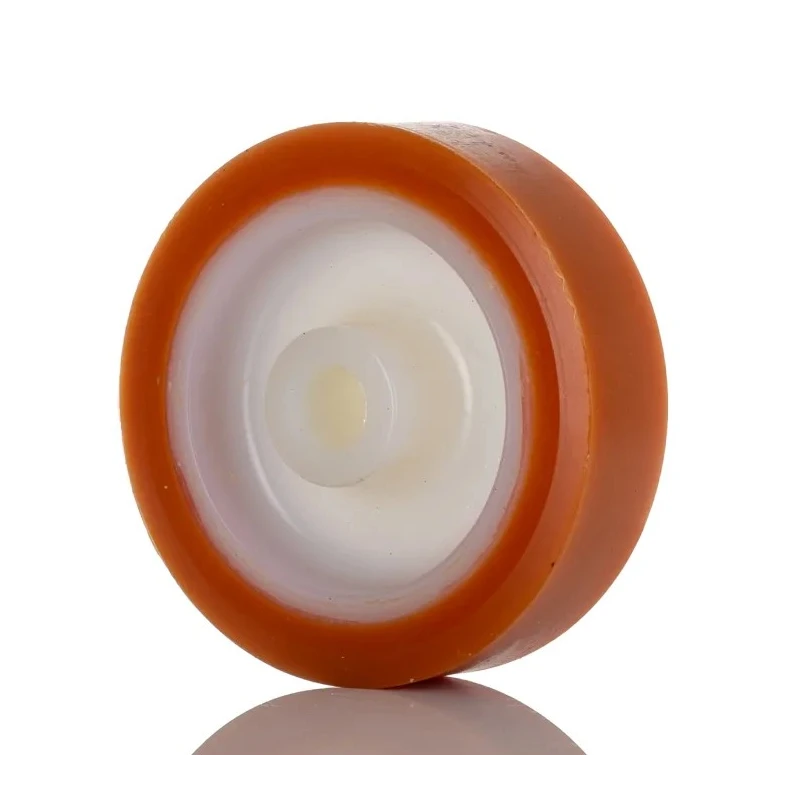 LAG Orange, White Polyurethane Medium Duty Trolley Wheel, 100 mm Diameter, 200 kg Load Capacity 4521