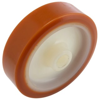 LAG Orange White Polyurethane Trolley Wheel 150mm Diameter 40mm Width 400kg Load Capacity 4523