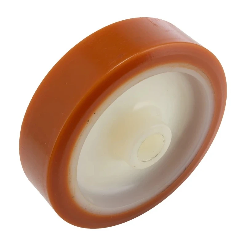 LAG Orange White Polyurethane Trolley Wheel 150mm Diameter 40mm Width 400kg Load Capacity 4523