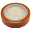LAG Orange White Polyurethane Trolley Wheel 150mm Diameter 40mm Width 400kg Load Capacity 4523
