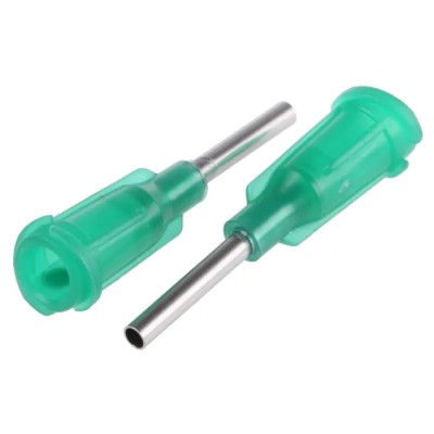 Kahnetics Green Dispensing Tip, 14 Gauge, 12.7mm Length, Luer Lok Compatible KDS1412P