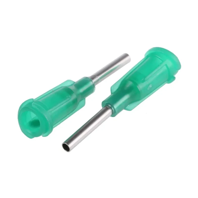 Kahnetics Green Dispensing Tip, 14 Gauge, 12.7mm Length, Luer Lok Compatible KDS1412P