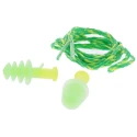 Honeywell Safety Reusable Corded Ear Plugs Green, Yellow Elastomer Material 28dB SNR 1011281