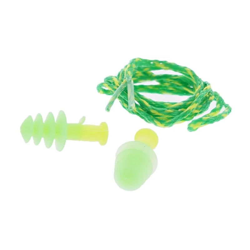 Honeywell Safety Reusable Corded Ear Plugs Green, Yellow Elastomer Material 28dB SNR 1011281