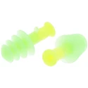 Honeywell Safety Reusable Corded Ear Plugs Green, Yellow Elastomer Material 28dB SNR 1011281