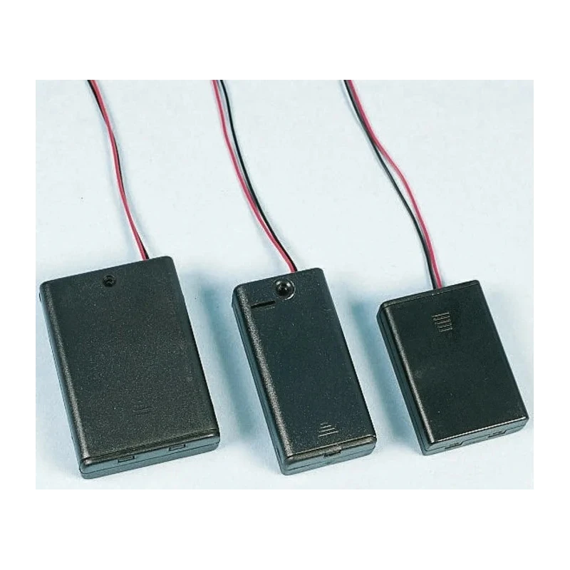 Keystone Battery Holder for AAA Battery 3 Cells Chassis Mount ABS Body with Coil Spring Termination 54mm x 37.5mm x 15mm 2484