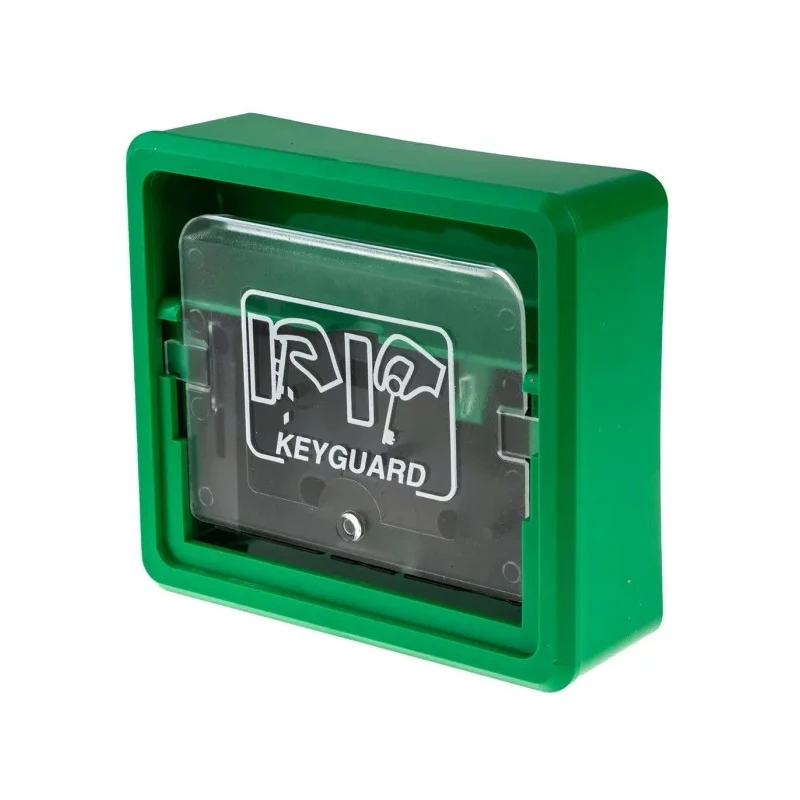 Hoyles K1000 Series Green Fire Alarm Call Point Snatch-off Plastic Window Operated Indoor Battery-Powered K1020G