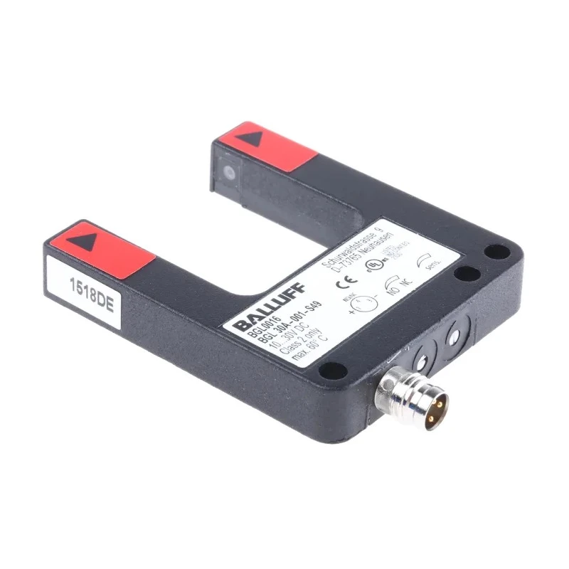 BALLUFF Through Beam Photoelectric Fork Sensor, Detection Range 30 mm, PNP Output, IP67, Anodised Aluminium BGL 30 A-001-S49