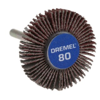 Dremel Flap Wheel Abrasive Aluminium Oxide P80 Grit Coarse 28.6 mm Diameter DREMEL 500 2615050432