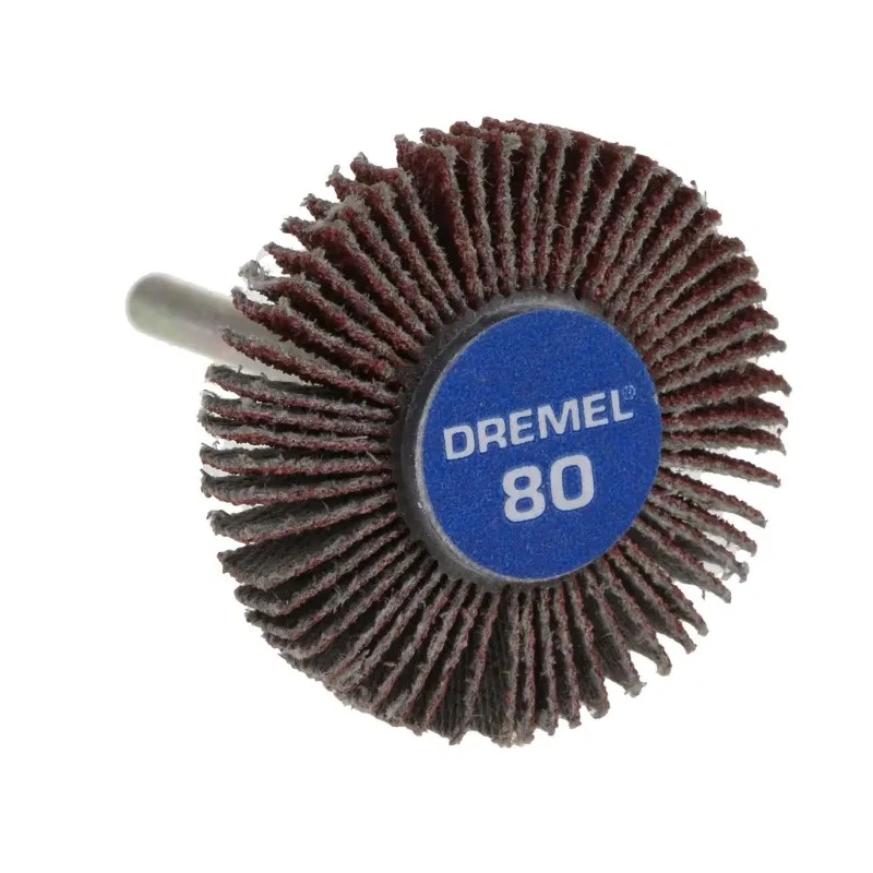 Dremel Flap Wheel Abrasive Aluminium Oxide P80 Grit Coarse 28.6 mm Diameter DREMEL 500 2615050432