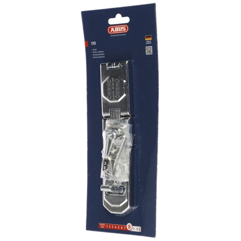 ABUS Steel Zinc Plated Hasp & Staple 12.5 mm Staple Hole Diameter 45 mm Width 195 mm Length XR0110 195