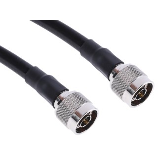RS PRO 2 m RG213 Terminated Coaxial Cable 50 Ω Brown Fluorinated Ethylene Propylene Jacket RG213