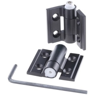 Pinet Aluminium Friction Hinge with Steel Finish, Screw Fixing, 30 mm x 35 mm x 3 mm 407-7391