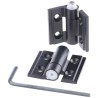 Pinet Aluminium Friction Hinge with Steel Finish, Screw Fixing, 30 mm x 35 mm x 3 mm 407-7391