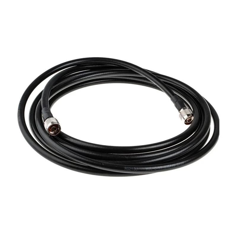 RS PRO 5 m RG213 Coaxial Cable 50 Ω Brown Fluorinated Ethylene Propylene Jacket Terminated RG213