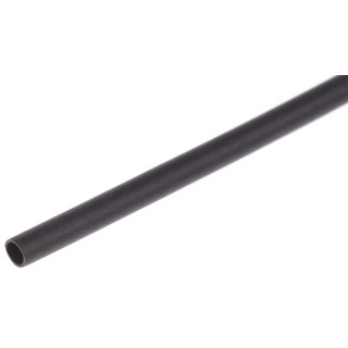 RS PRO Heat Shrink Tubing Black Polyolefin 1.6 mm Sleeve Diameter 300 mm Length 2:1 Ratio 417-7211