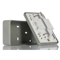 Powerbreaker PowerBreaker H 13A Dual Pole 2 Gang Passive RCD Socket with Flame Retardant Casing Surface Switched K22MPAPN