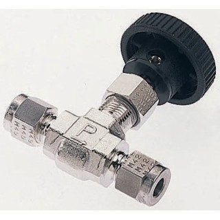 Parker Monel Alloy 400, Brass, 316 Stainless Steel Needle Valve M12A-V8LR-SS