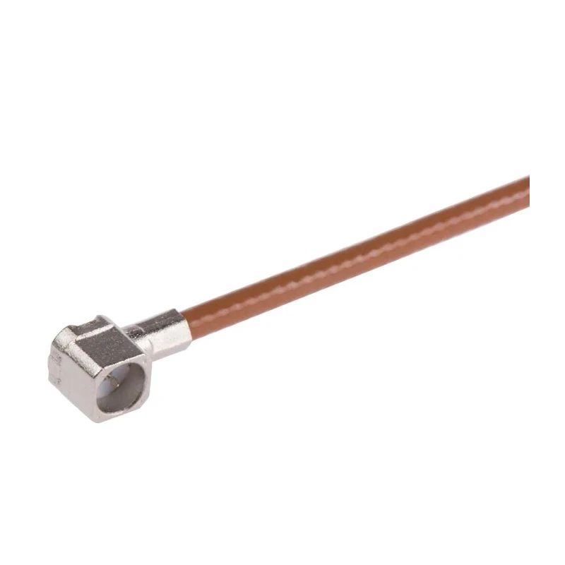 Radiall MMS Coaxial Cable 200 mm RG178 50 Ω Brown Jacket Terminated R285001021