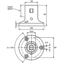 Rose+Krieger Base Clamp M8 Thread Polyamide-GF and Aluminium Magnesium Silicon Alloy Germany 13403427025
