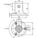 Rose+Krieger Base Clamp M8 Thread Polyamide-GF and Aluminium Magnesium Silicon Alloy Germany 13403427025