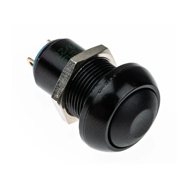 APEM IP Series Miniature Push Button Switch, Latching, Panel Mount, 13.6 mm Cutout, SPST, IP67, 250 V ac, 5A IPR1SAD2