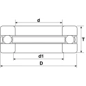 NSK 1 Row Thrust Ball Bearing 12 mm ID, 26 mm OD, 9 mm Width, Steel Cage and Balls 51101