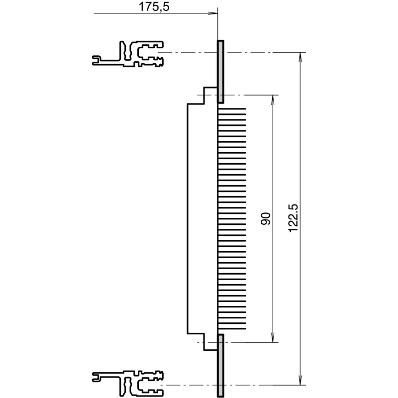 nVent SCHROFF Aluminium Connector Rail Rack Rail 427 mm Depth 427 mm Width 427 mm Height 20822048